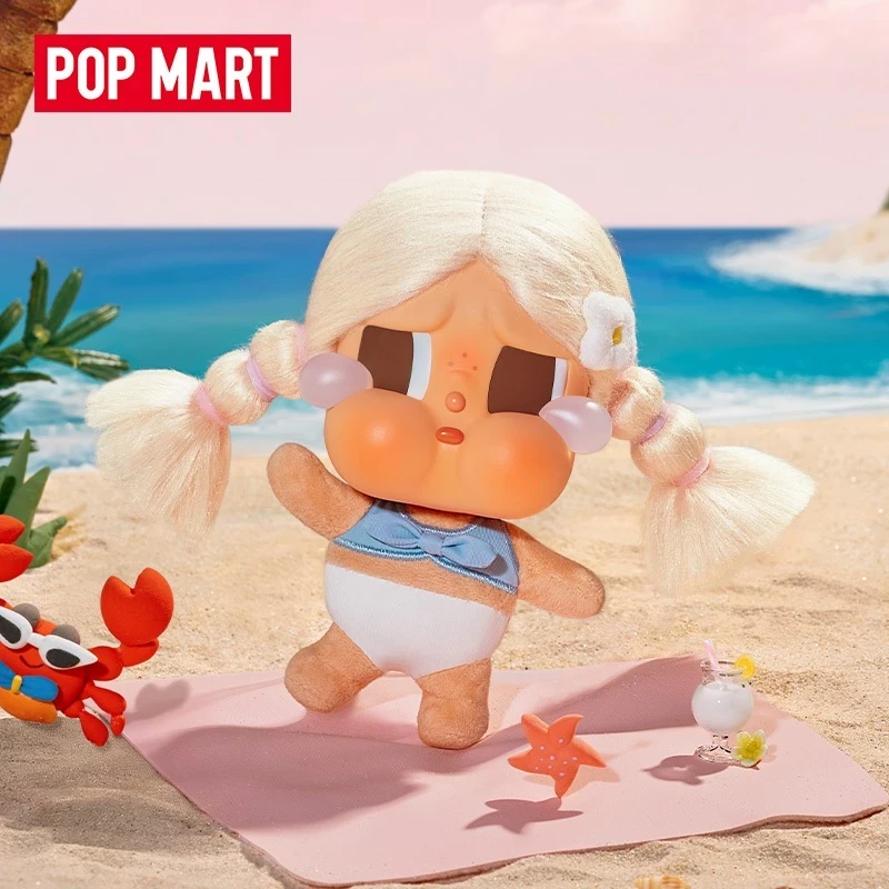 POP MART 泡泡瑪特 CRYBABY Vacation Mode On系列 - 搪膠毛絨掛件盲盒 毛絨玩具送人潮玩