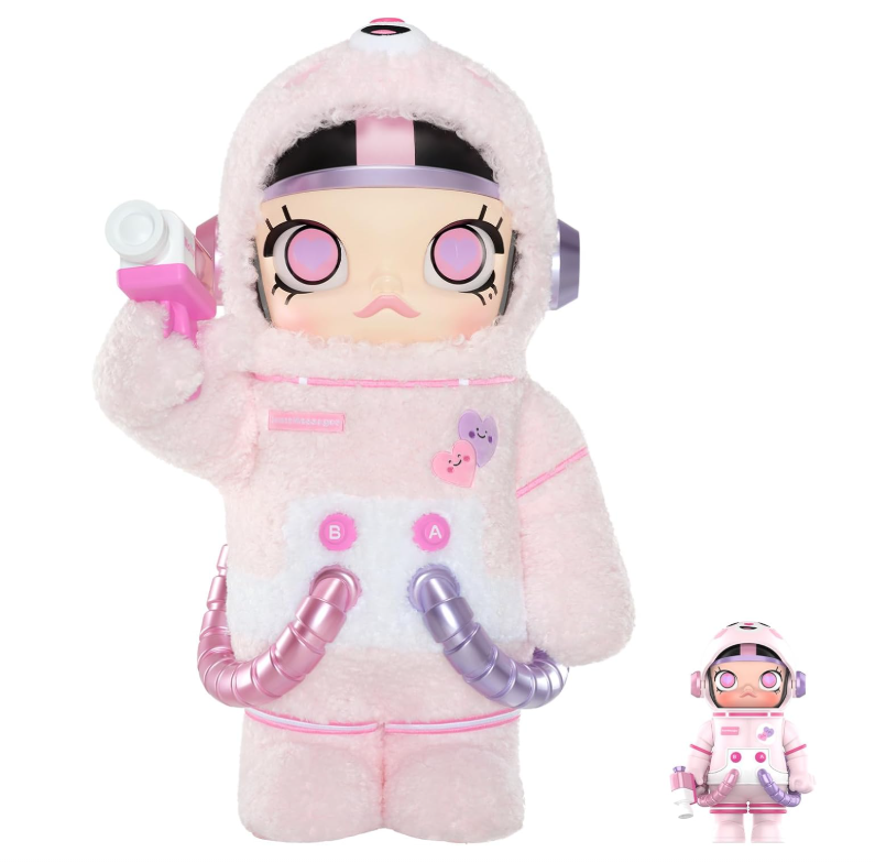 POP MART MEGA 太空莫莉 400%+100% 甜美信息熊雕像